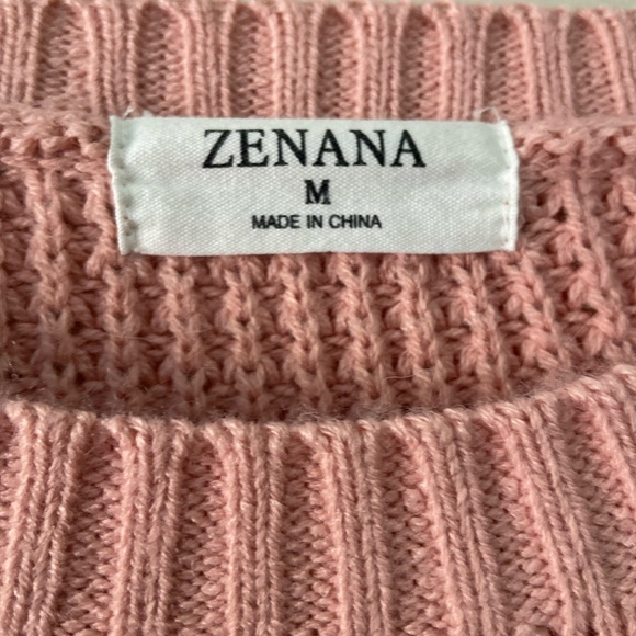 Baby Pink Zenana Knitted Sweater - Picture 3 of 3